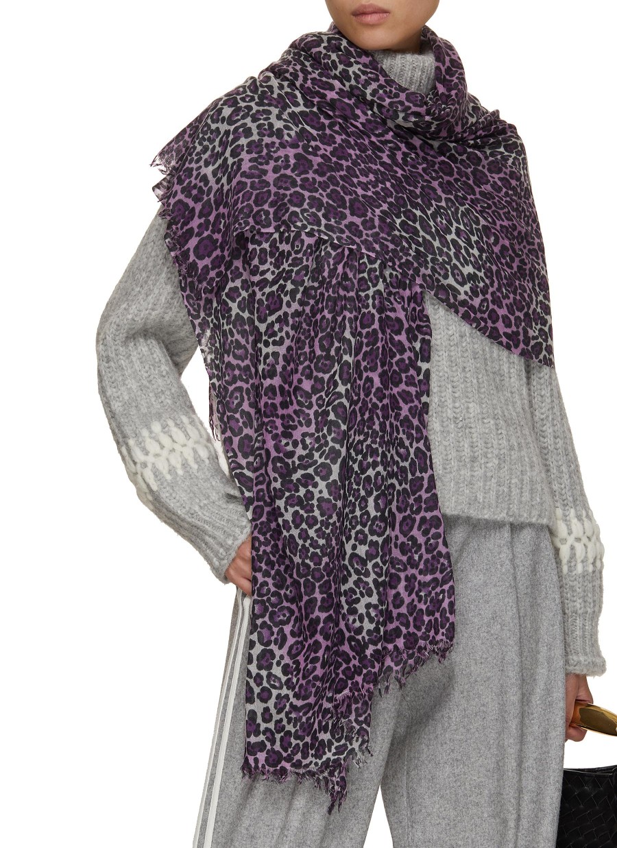 Women JOVENS Scarves & Wraps | Leopard Pirnt Cashmere Shawl