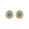 Women LANE CRAWFORD VINTAGE ACCESSORIES Vintage Accessories | Scaasi Gold Tone Diamante Faux Turquoise Clip On Earrings