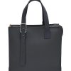 Men LOEWE Tote Bags | Buckle Zip Leather Tote Bag