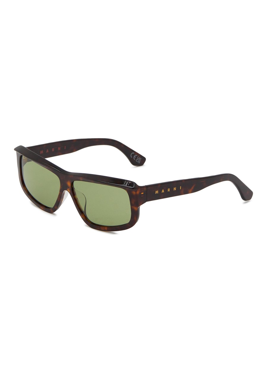 Men MARNI Eyewear | Annapuma Circuit Acetate Rectangle Sunglasses