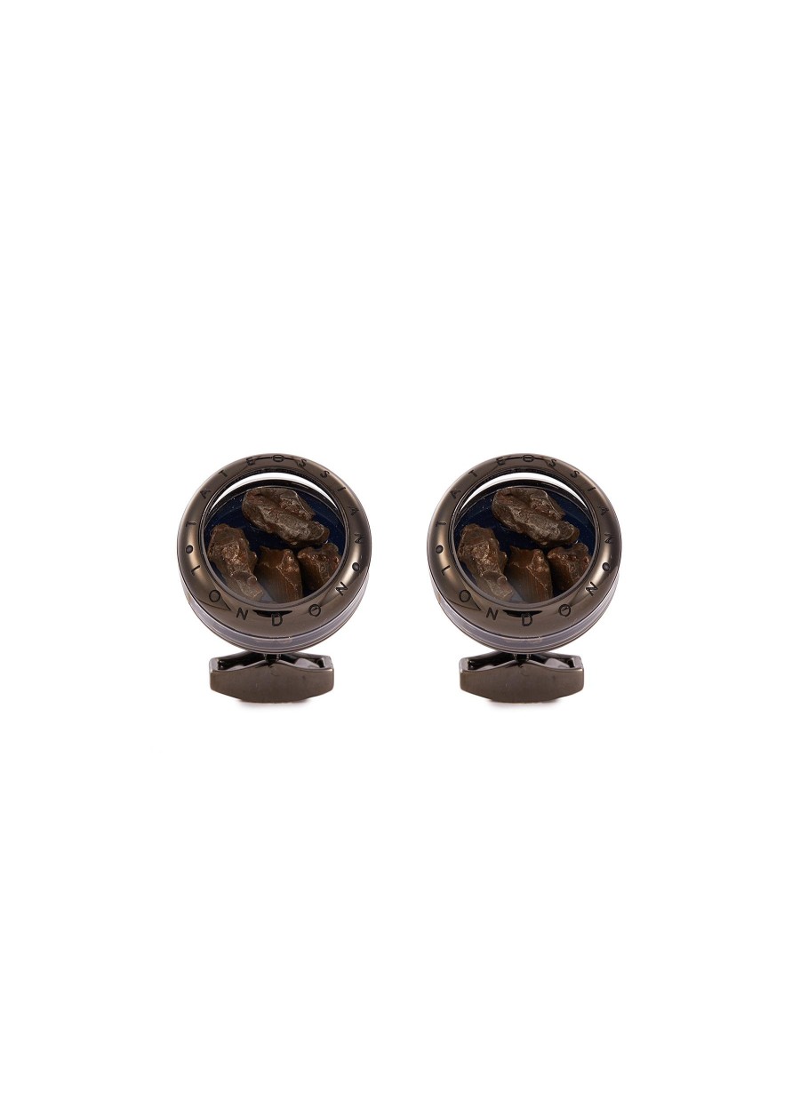 Men TATEOSSIAN Cufflinks | Meteorite Round Cufflinks