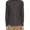 Men CANALI Shirts | Point Collar Dotted Pattern Cotton Shirt