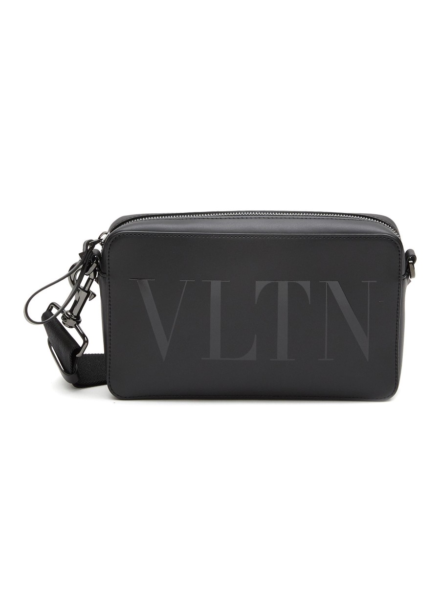 Men VALENTINO Crossbody | Vltn Logo Leather Crossbody Bag