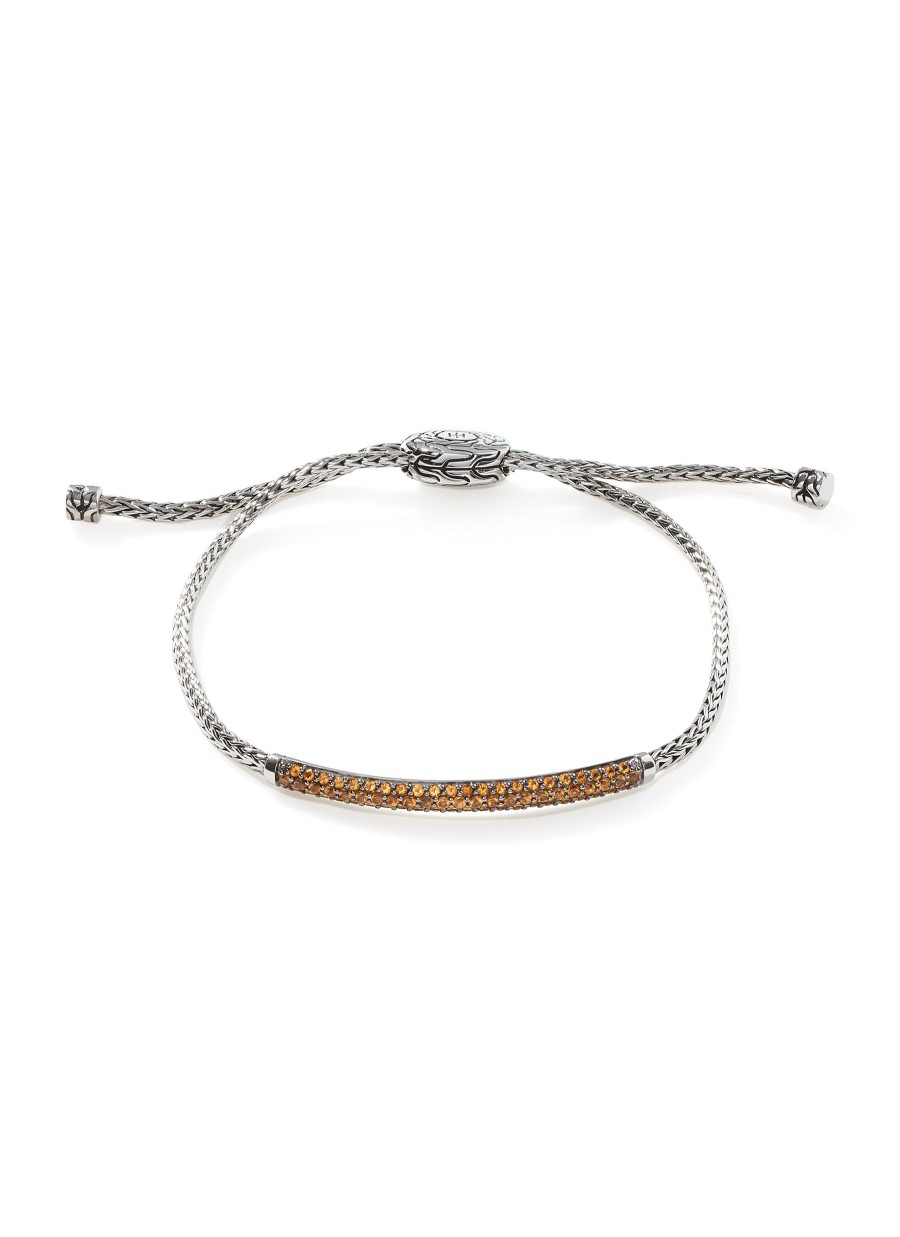 Women JOHN HARDY Fine Jewellery | Classic Chain Sterling Silver Citrine Mini Chain Bracelet — Size S-M