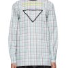 Men PRADA Shirts | Reversed Plaid Shirt Crewneck T-Shirt