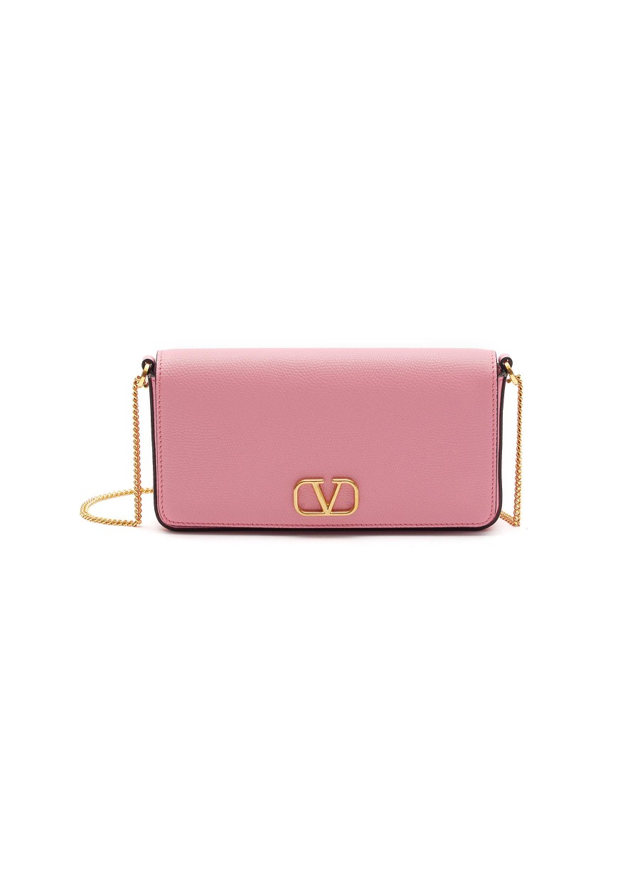 Women VALENTINO Crossbody | Loco' V Logo Grained Leather Shoulder Bag