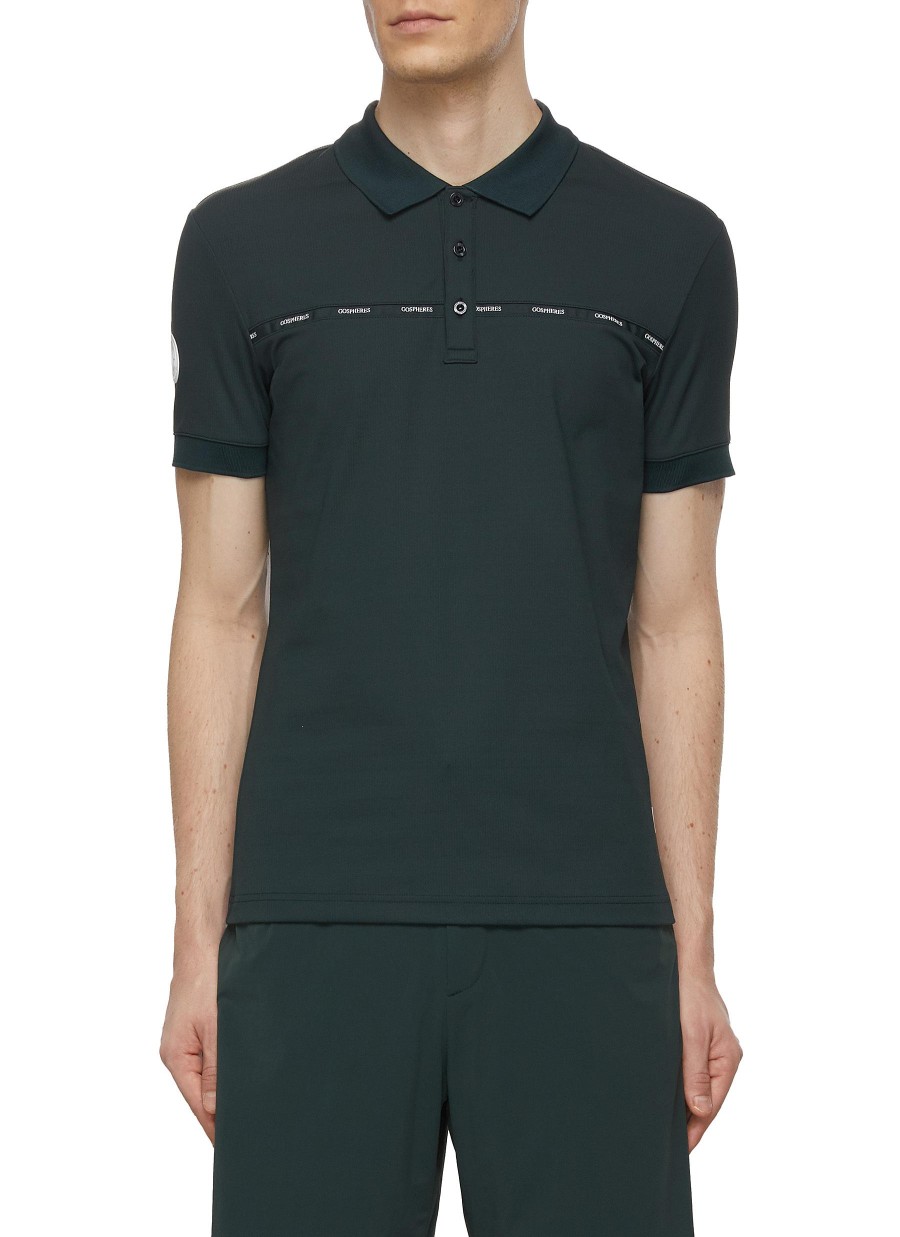 Men GOSPHERES Polos | Logo Jacquard Stripe Polo Shirt