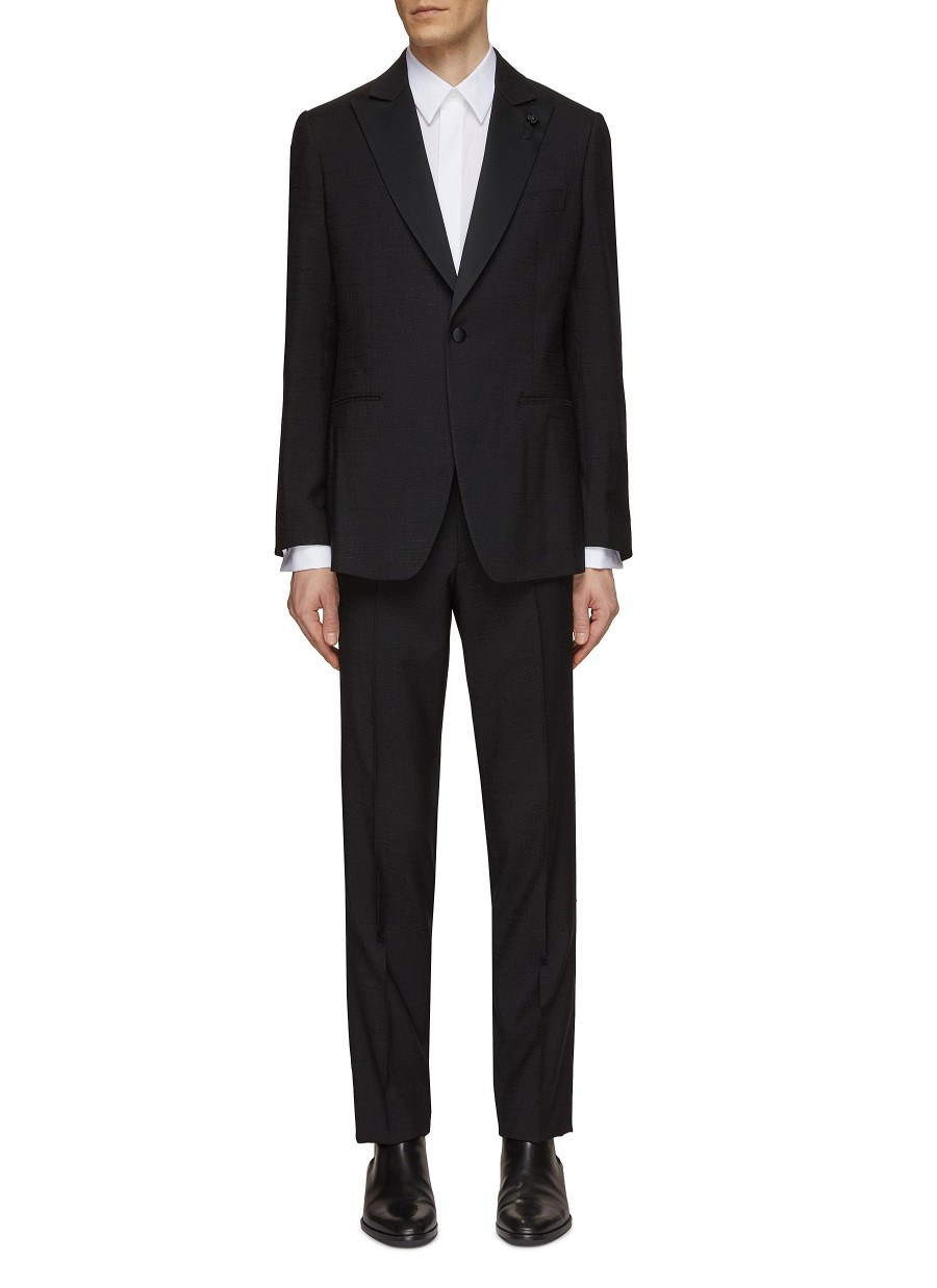 Men LARDINI Suits | Single Breasted Wool Silk Smoking Evening Suit