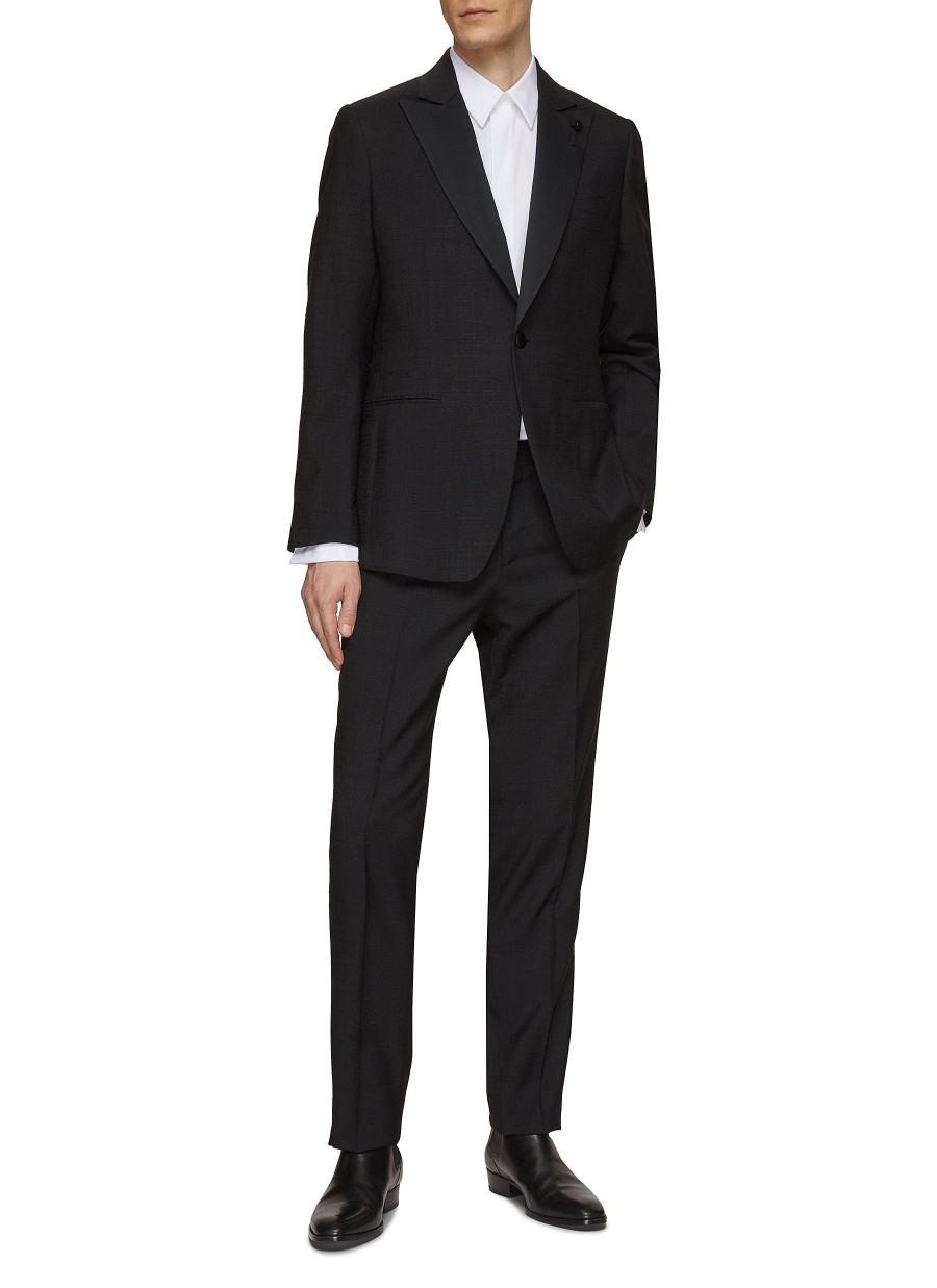 Men LARDINI Suits | Single Breasted Wool Silk Smoking Evening Suit