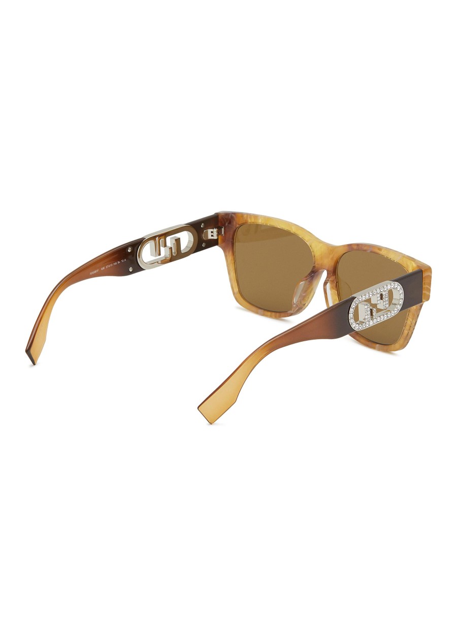 Women FENDI Eyewear | O'Lock Tortoiseshell Effect Acetate Sunglasses