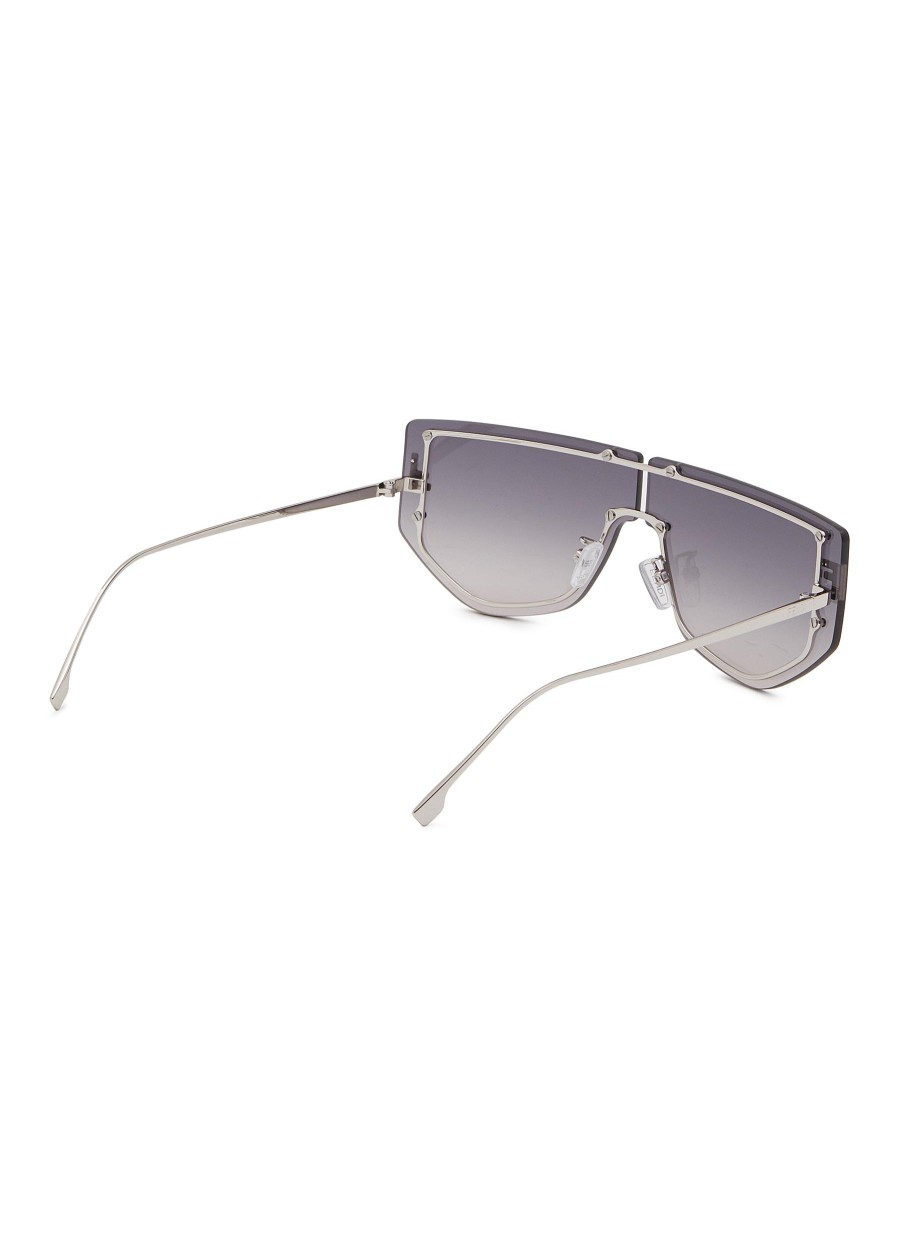 Women FENDI Eyewear | Fendi First Rimless Metal Sunglasses