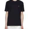 Men BRUNELLO CUCINELLI T-Shirts | Logo Embroidery Crewneck Cotton T-Shirt