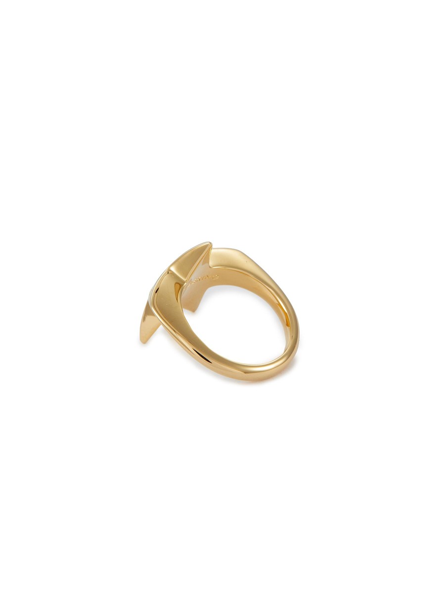 Women NUMBERING Fashion Jewellery | 14K Gold Plated Sterling Silver Star Signet Ring