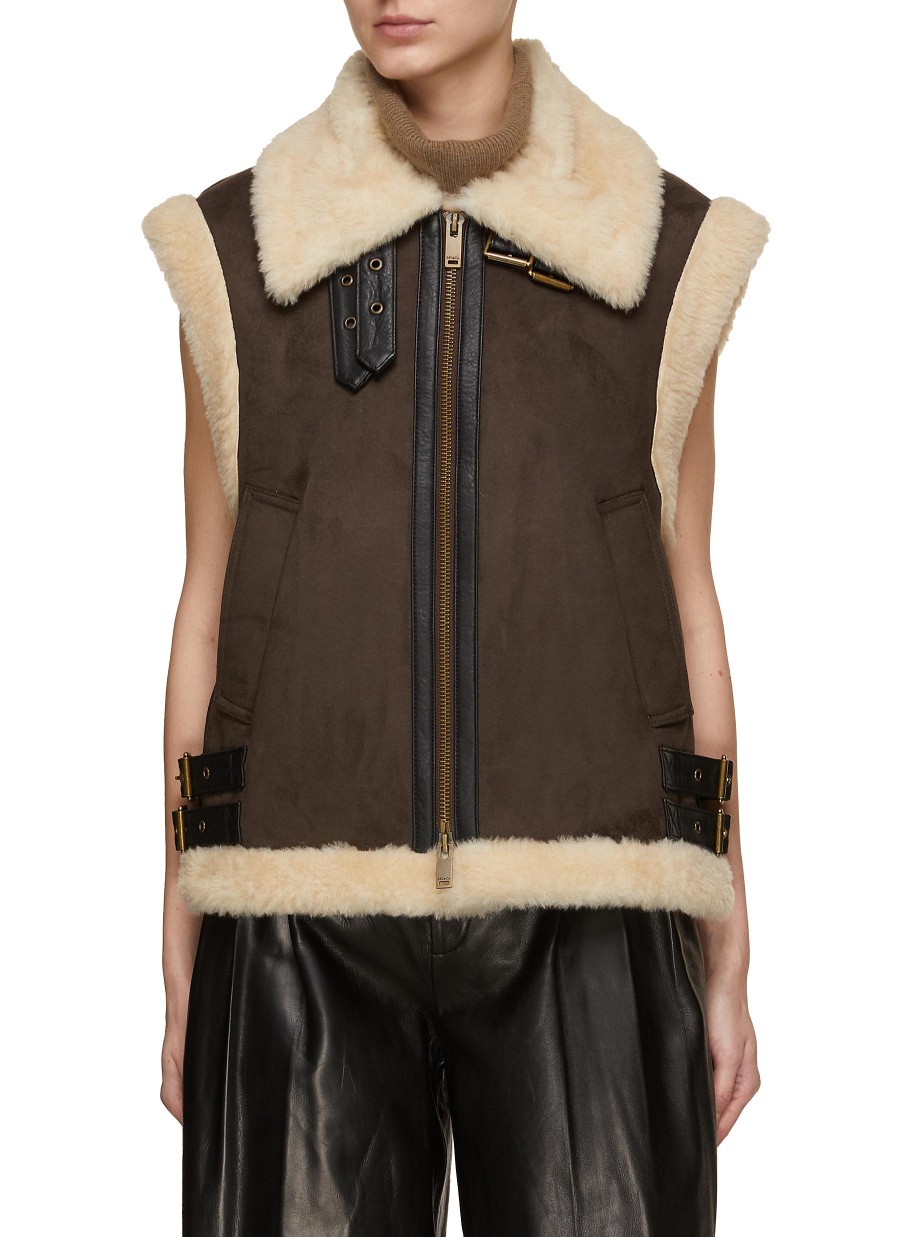 Women MO&CO. Coats | Faux Shearling Vest