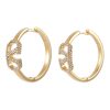 Women VALENTINO Fashion Jewellery | Embellished Logo Brass Earrings