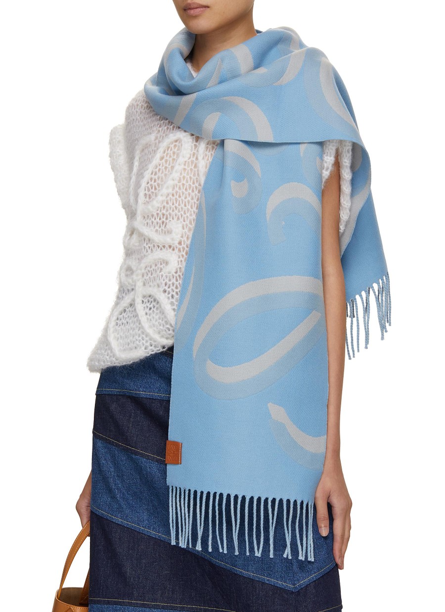 Women LOEWE Scarves & Wraps | Anagram Wool Cashmere Silk Scarf