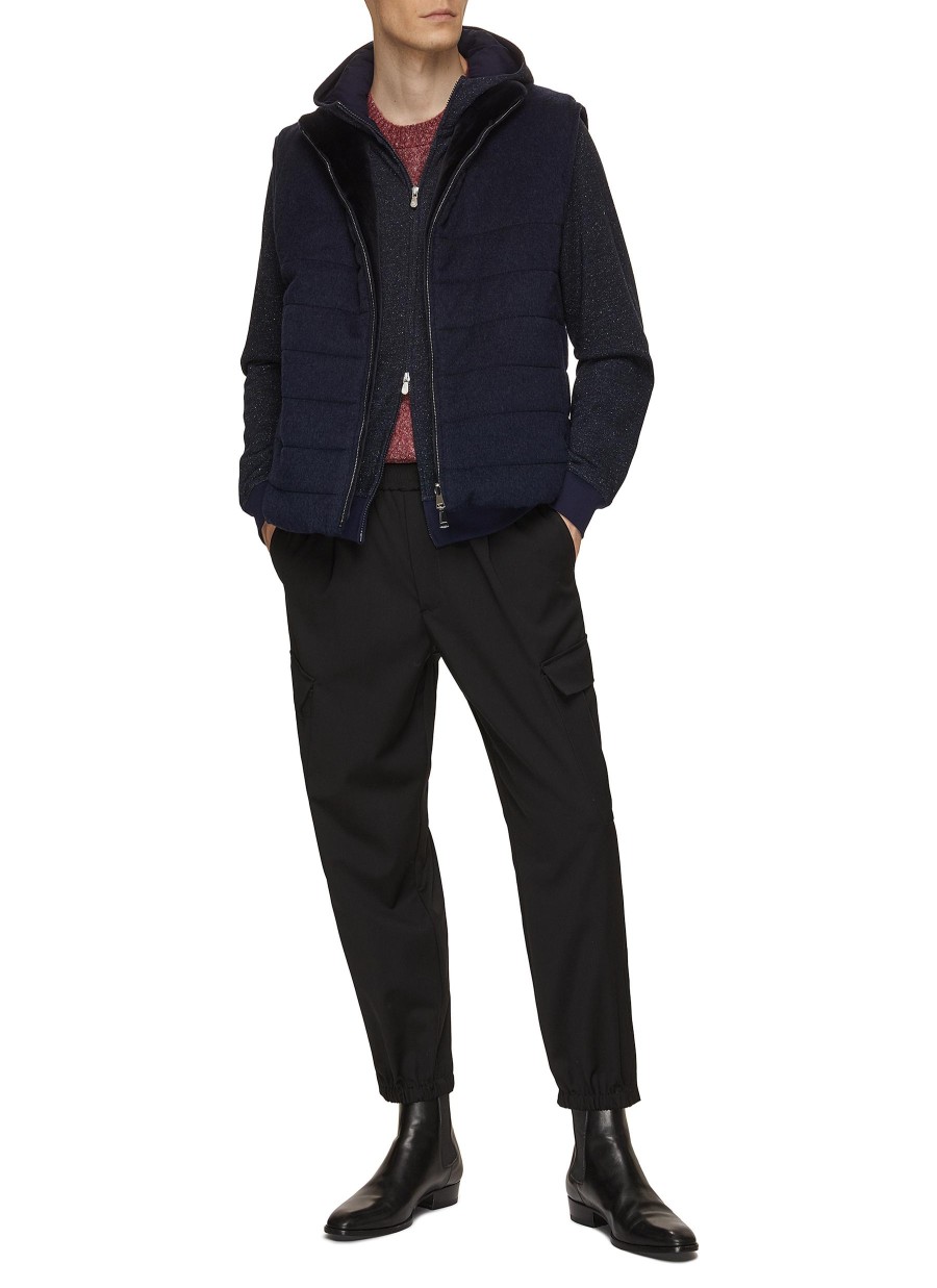 Men FABIO GAVAZZI Jackets | Reversible Cashmere Mink Vest