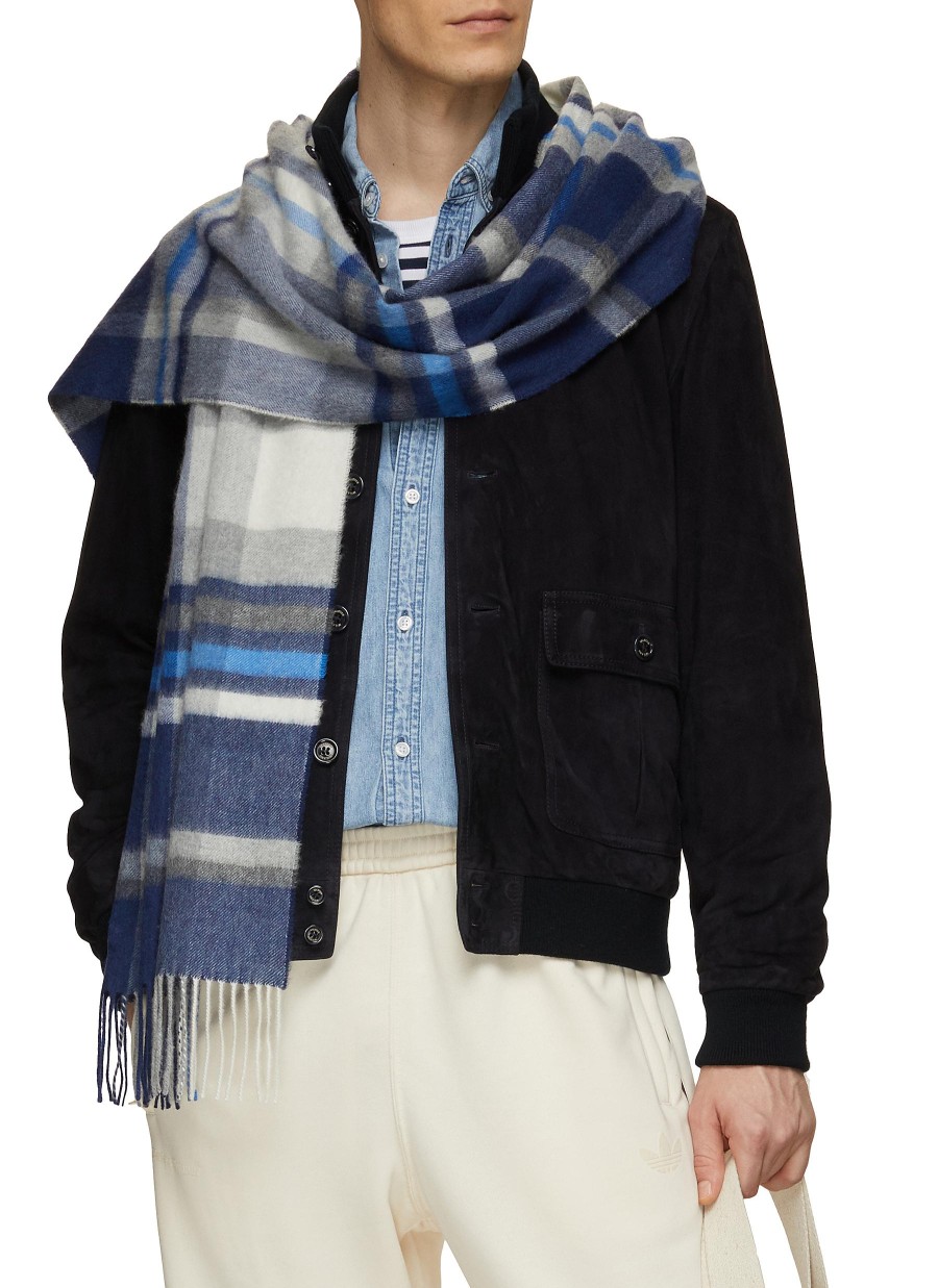 Men JOHNSTONS OF ELGIN Scarves | Flannel Check Cashmere Scarf