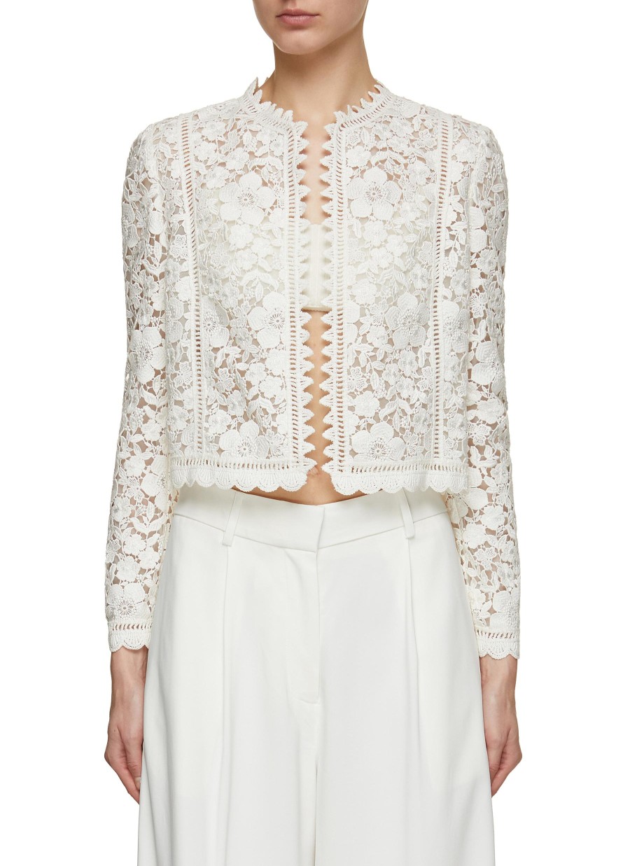 Women GIAMBATTISTA VALLI Jackets | Flower Macrame Bolero Jacket