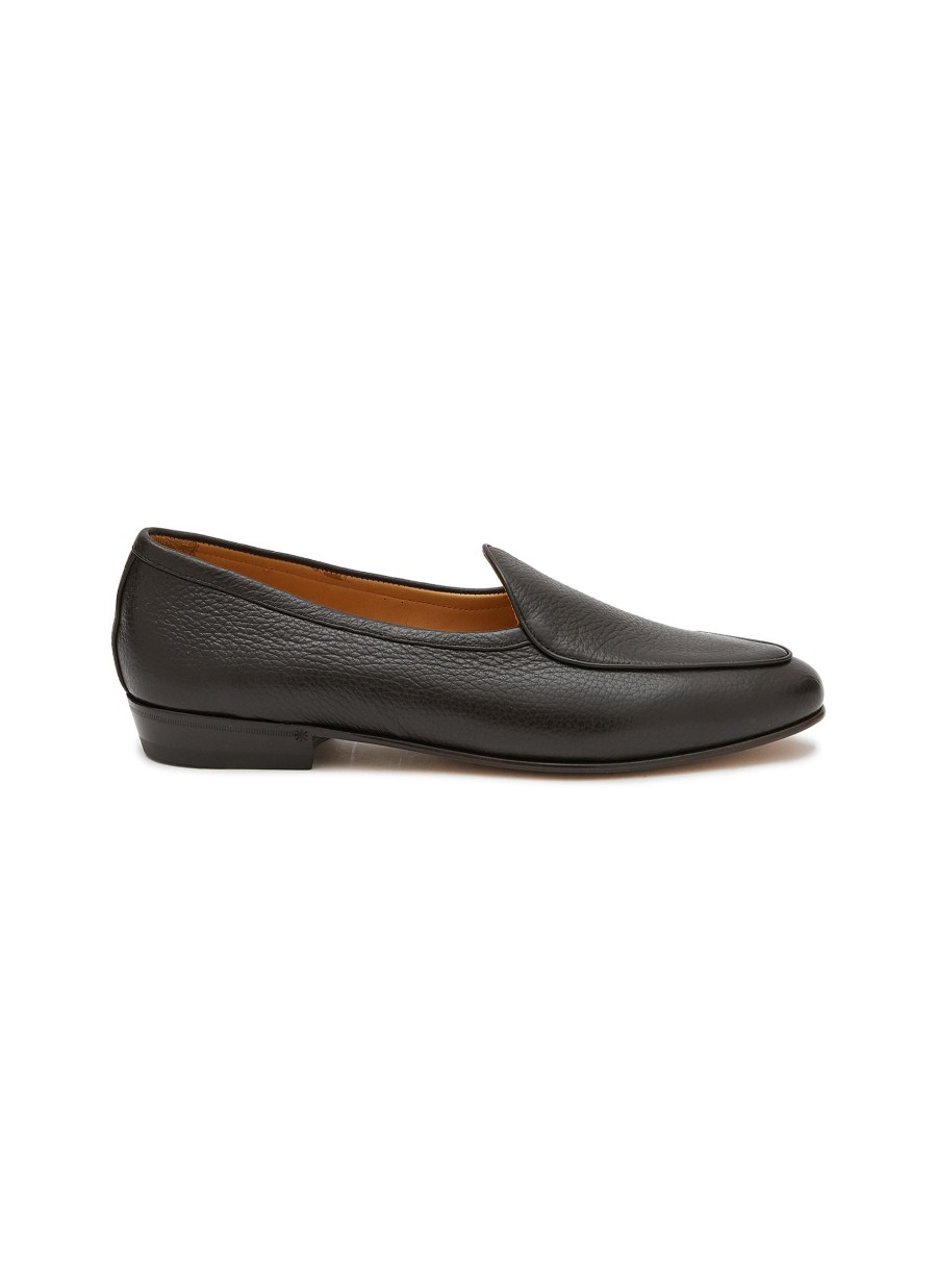 Men BAUDOIN & LANGE Flats | Sagan Classic Plain' Low Vamp Pebble Grain Leather Loafers