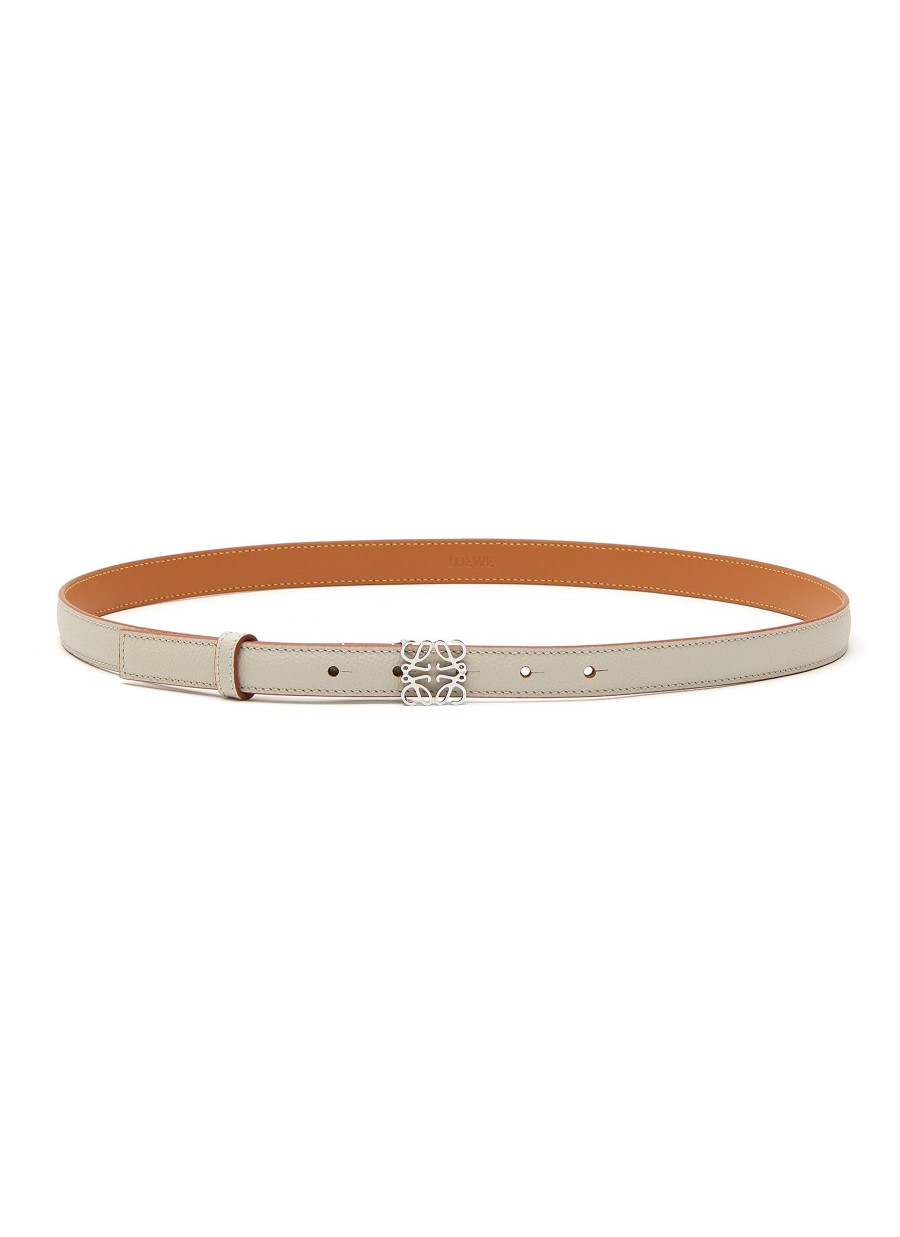 Women LOEWE Belts | Anagram Buckle Leather Thin Belt