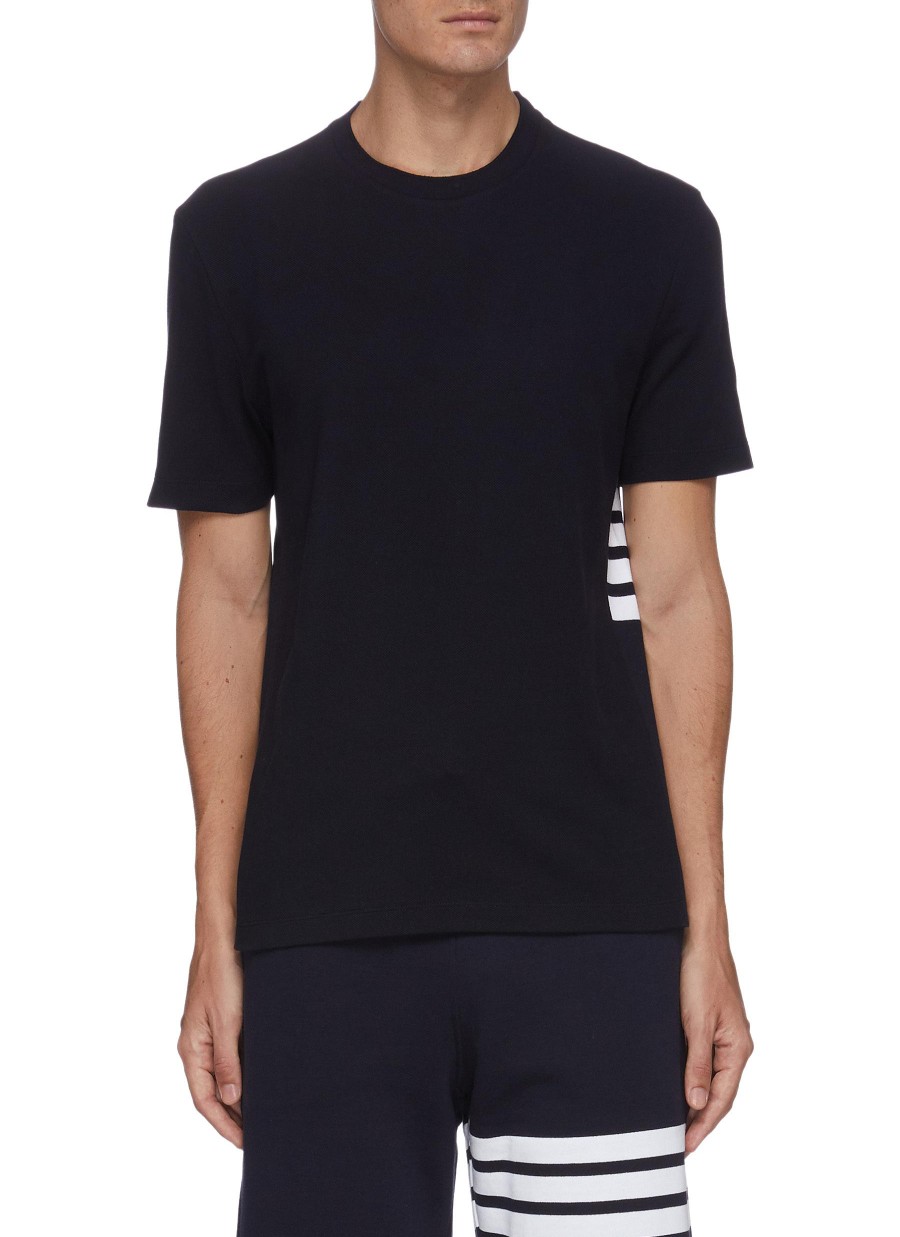 Men THOM BROWNE T-Shirts | Stripe Side Rib T-Shirt