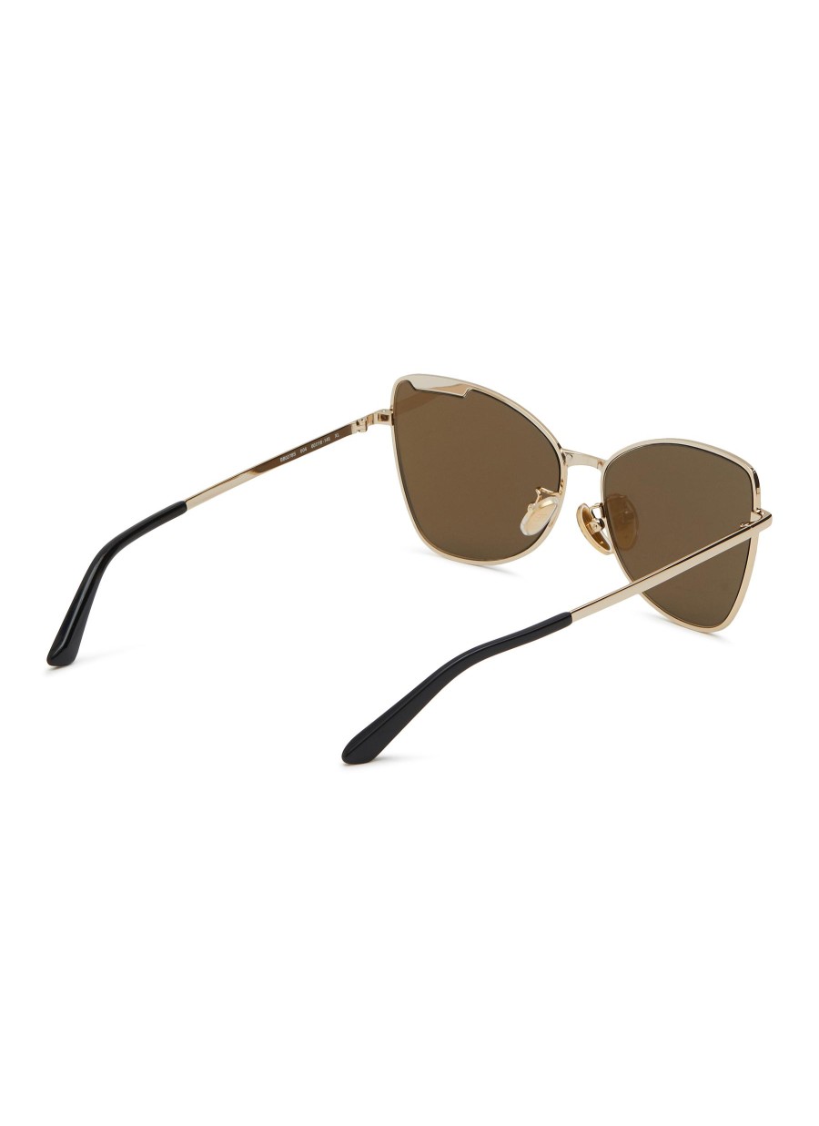 Women BALENCIAGA Eyewear | Logo Metal Aviator Sunglasses