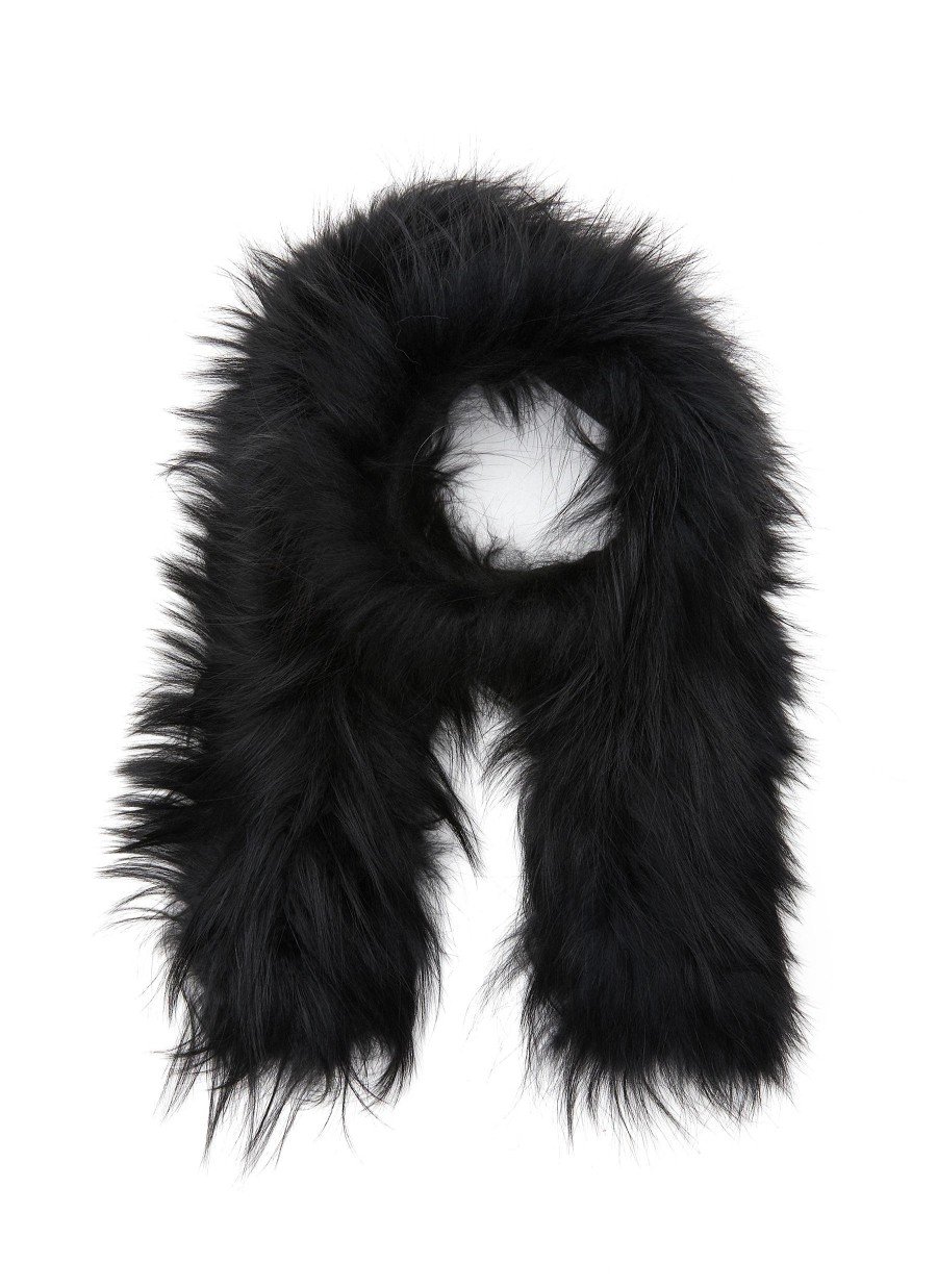 Women SIMONETTA RAVIZZA Scarves & Wraps | Alberta Silver Fox Fur Scarf