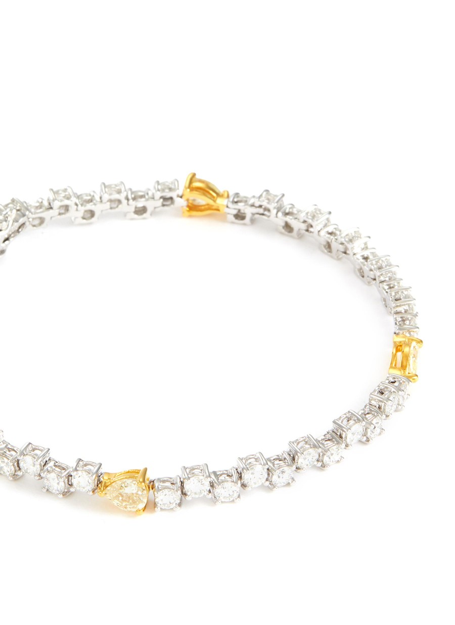 Women LC COLLECTION JEWELLERY Fine Jewellery | 18K Gold Diamond Mixed Cut Yellow Diamond Tennis Bracelet