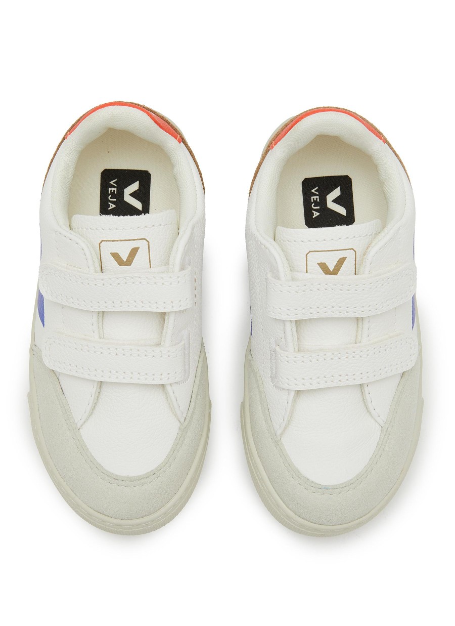 Women VEJA Shoes | V-12 Toddlers Leather Velcro Sneakers