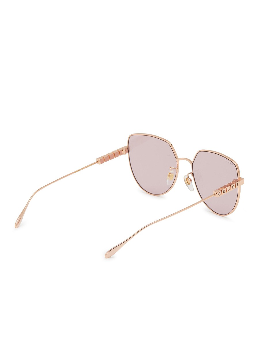 Women GUCCI Eyewear | Metal Geometric Sunglasses