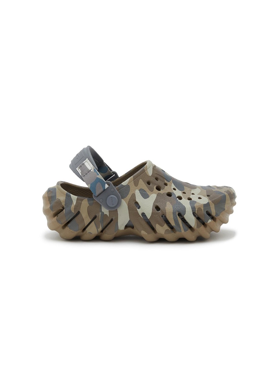 Women CROCS KIDS Shoes | Echo Clog Kids Camouflage Print Sandals