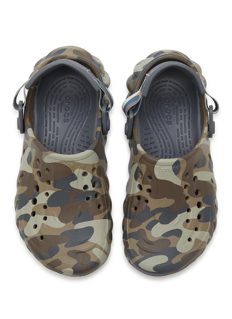 Women CROCS KIDS Shoes | Echo Clog Kids Camouflage Print Sandals