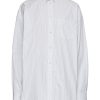 Men BALENCIAGA Shirts | Logo Back Striped Poplin Shirt