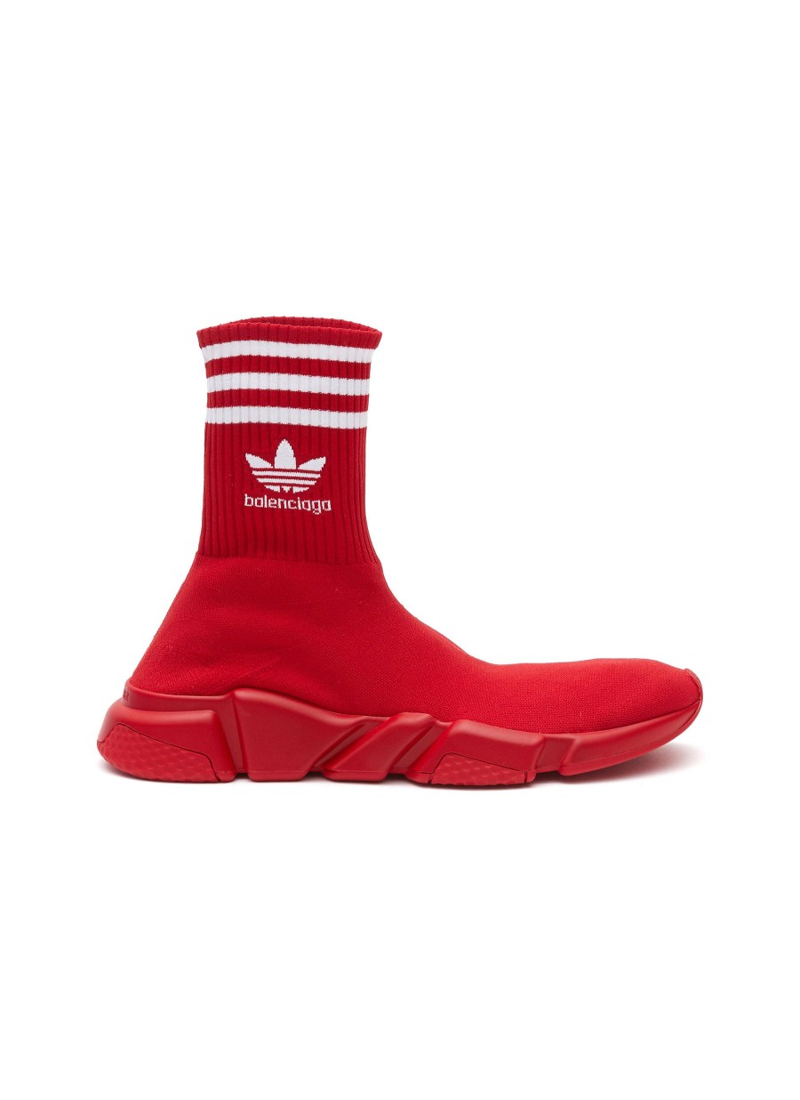 Men BALENCIAGA Sneakers | X Adidas 'Speed' High Top Sock Sneakers