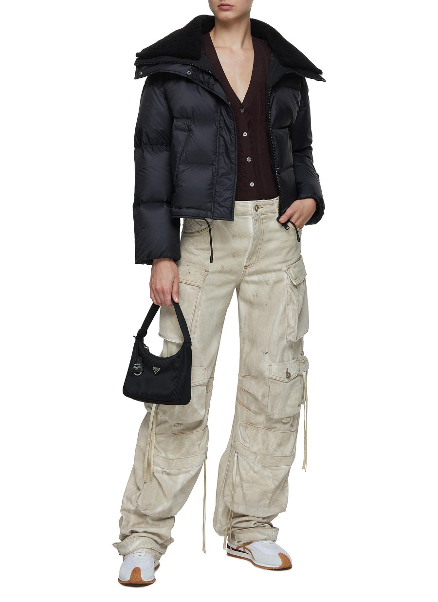 Women YVES SALOMON ARMY Jackets | Shearling Collar Puffer