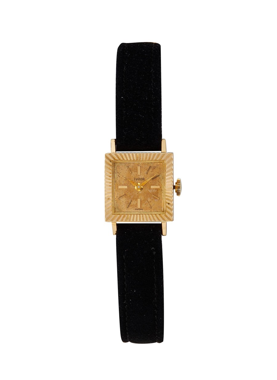 Women LANE CRAWFORD VINTAGE COLLECTION Watches | Tudor Golden Dial 18K Yellow Gold Lady Watch