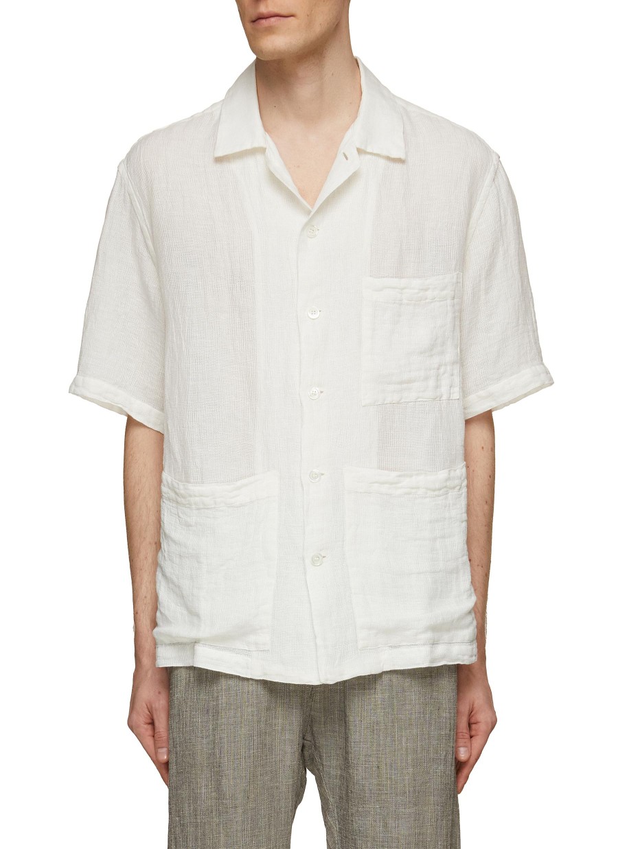 Men BARENA Shirts | Donde Cotton Linen Shirt