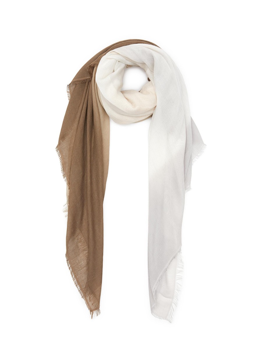 Women FALIERO SARTI Scarves & Wraps | Frayed Amantina Gradient-Effect Wool Blend Scarf