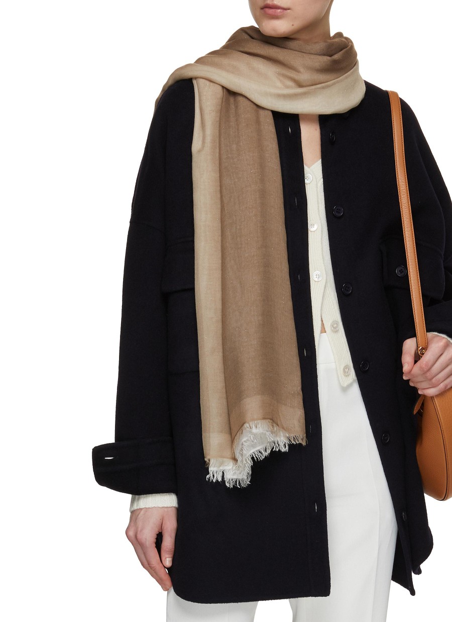 Women FALIERO SARTI Scarves & Wraps | Frayed Amantina Gradient-Effect Wool Blend Scarf