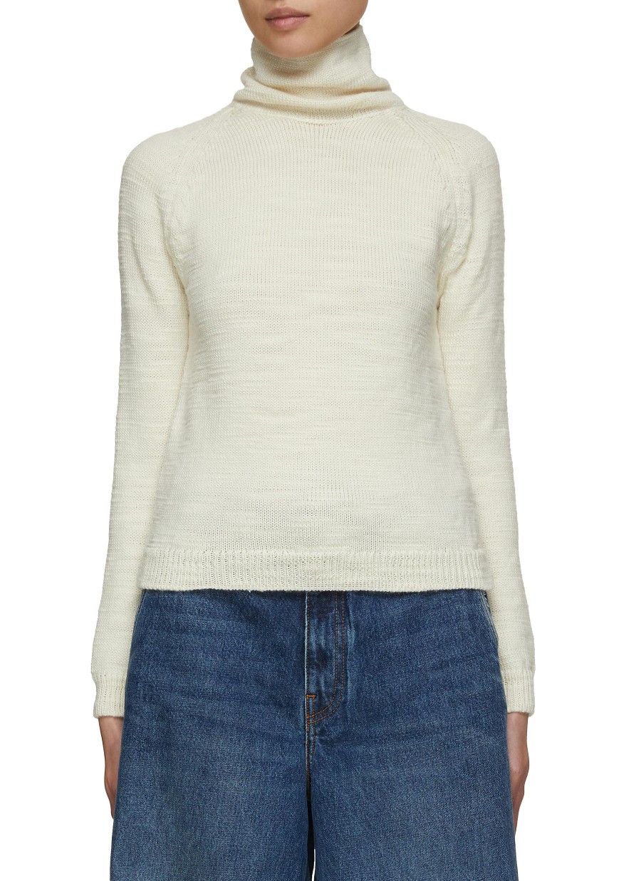 Women MAISON MARGIELA Knitwear | Reversible Zip Detail Shrunken Wool Cardigan