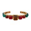 Women EDDIE BORGO Fashion Jewellery | Graduated Cube 12K Gold Plated Metal Cuff Bracelet