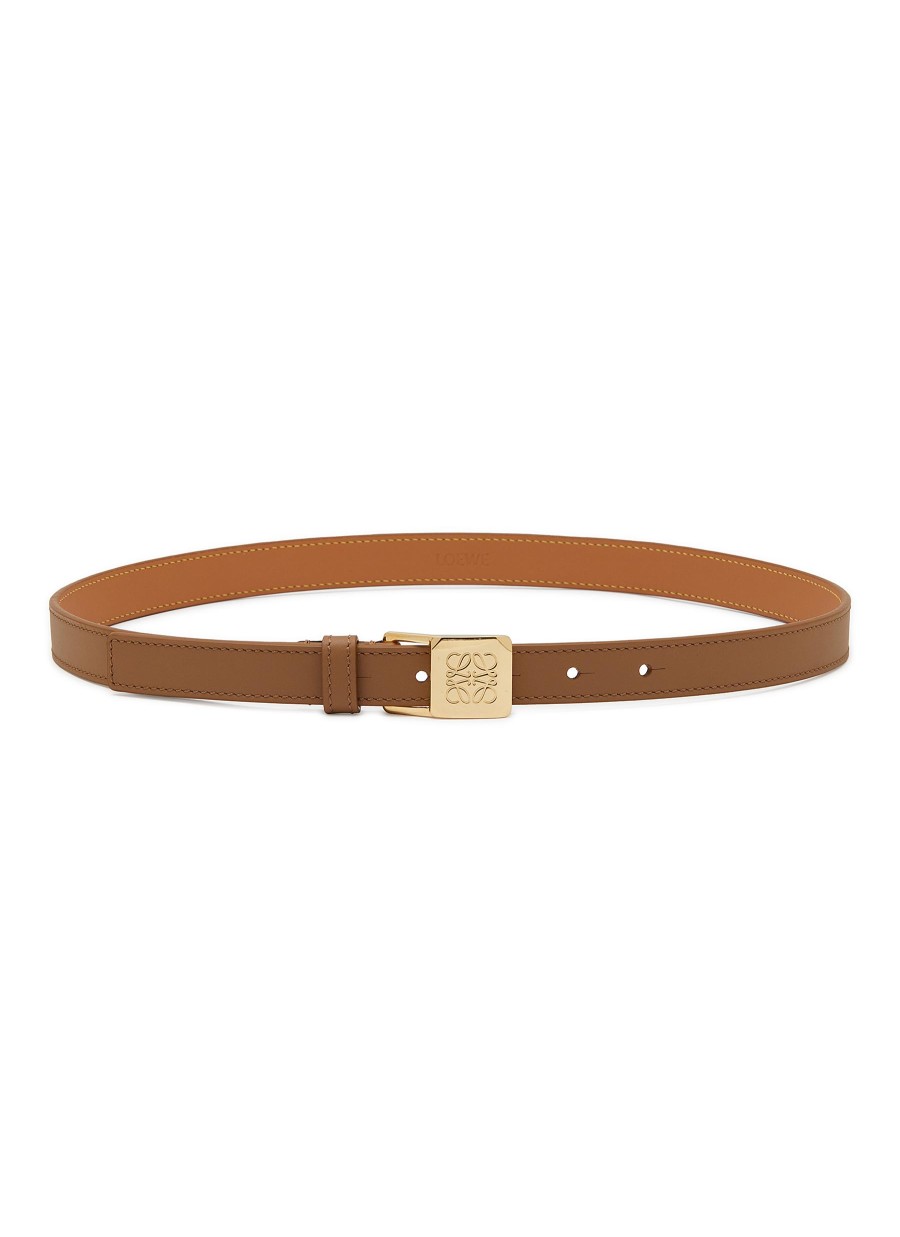 Women LOEWE Belts | Amazona Anagram Padlock Calf Leather Belt