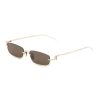 Women GUCCI Eyewear | Metal Half Frame Sunglasses