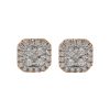 Women LC COLLECTION JEWELLERY Fine Jewellery | 18K Rose Gold Diamond Stud Earrings