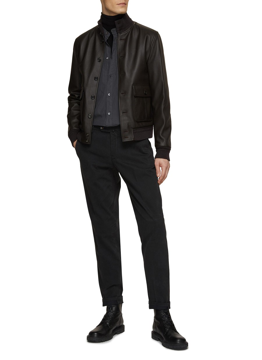 Men VALSTAR Jackets | Cashmere Lined Leather Jacket