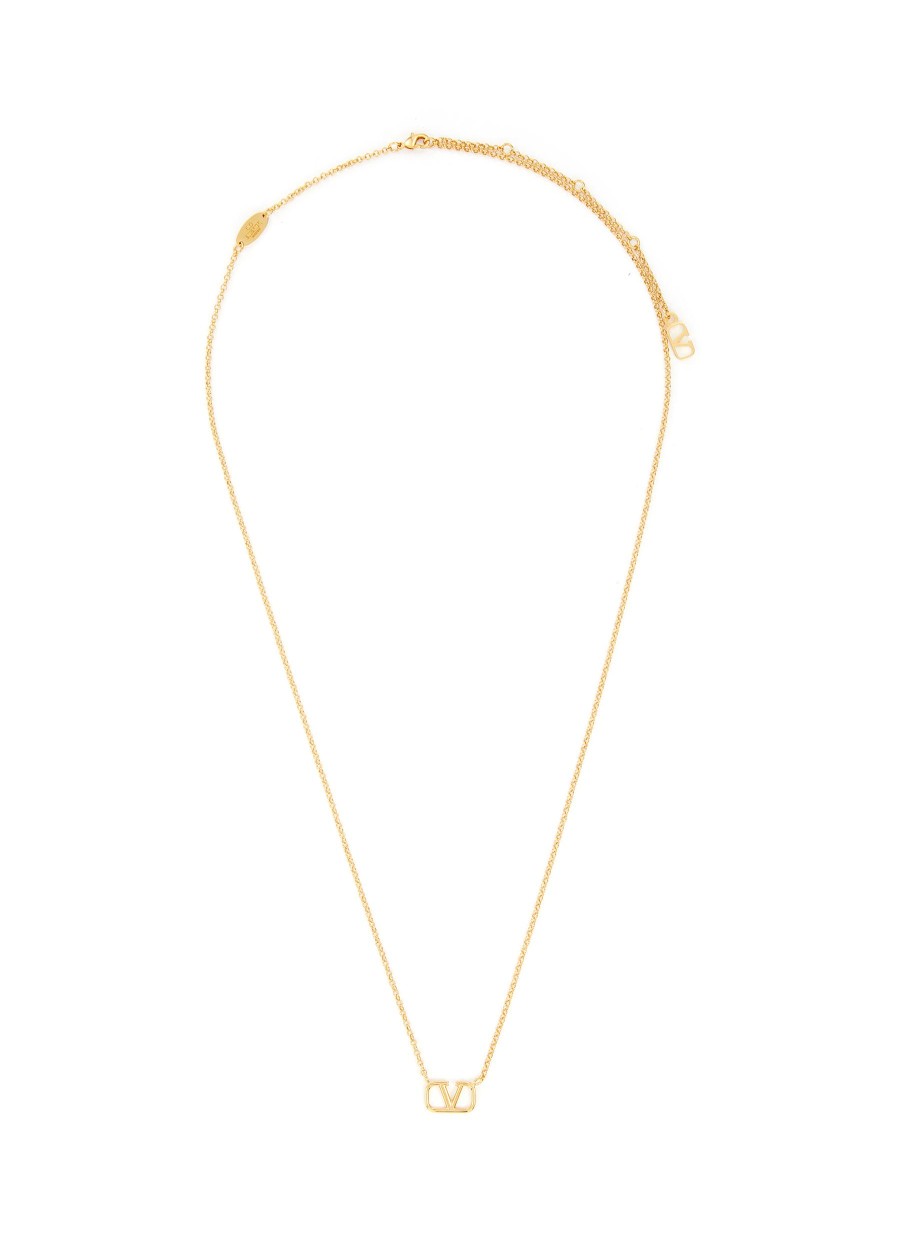 Women VALENTINO Fashion Jewellery | Vlogo Signature Brass Necklace