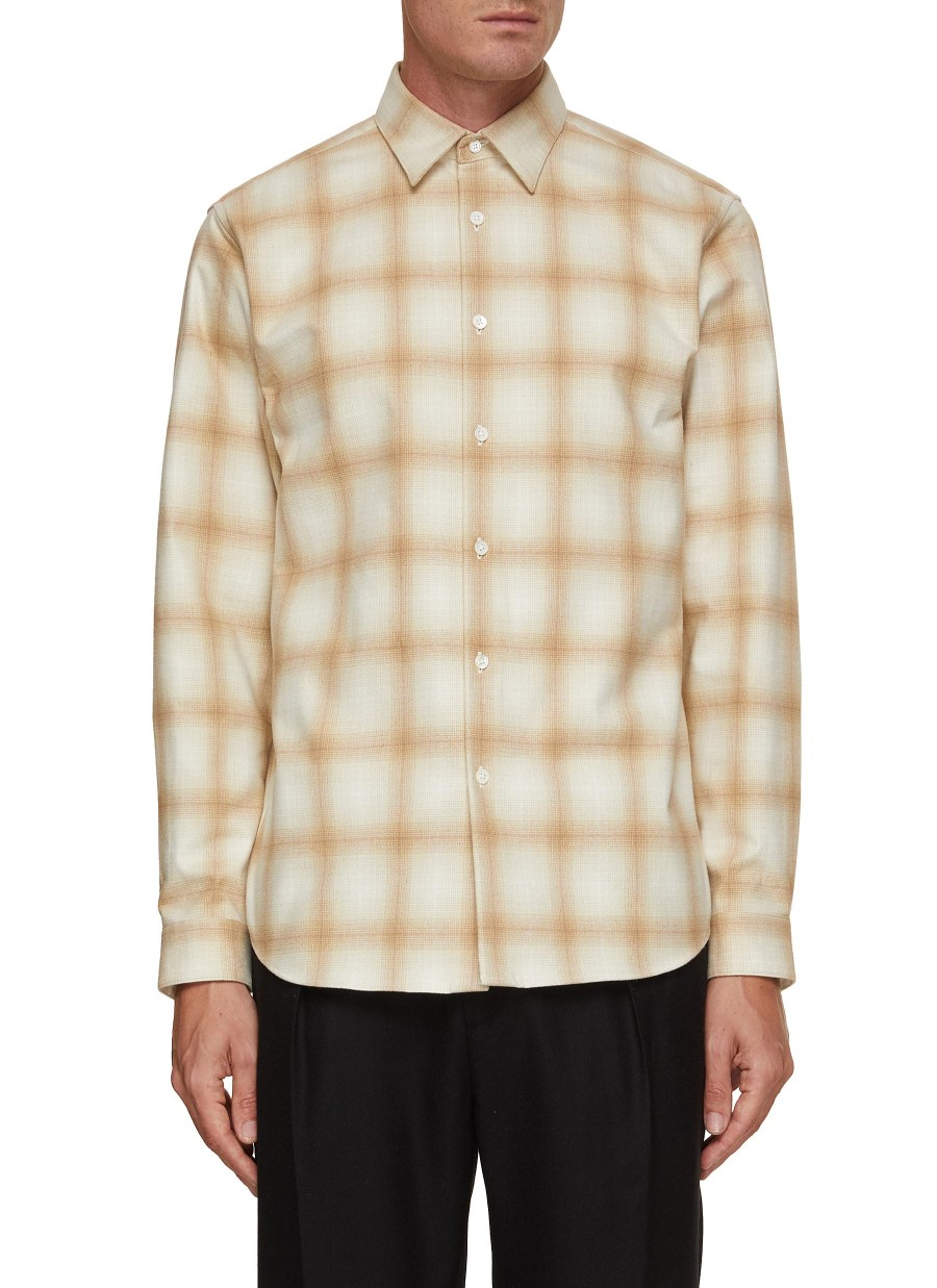 Men THEORY Shirts | Irving Faded Flannel Shirt