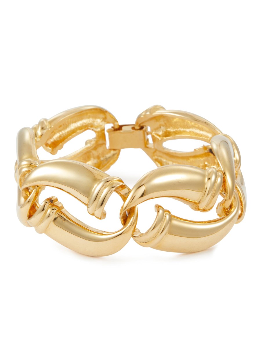 Women LANE CRAWFORD VINTAGE ACCESSORIES Vintage Accessories | Gold Toned Metal Chunky Link Bracelet