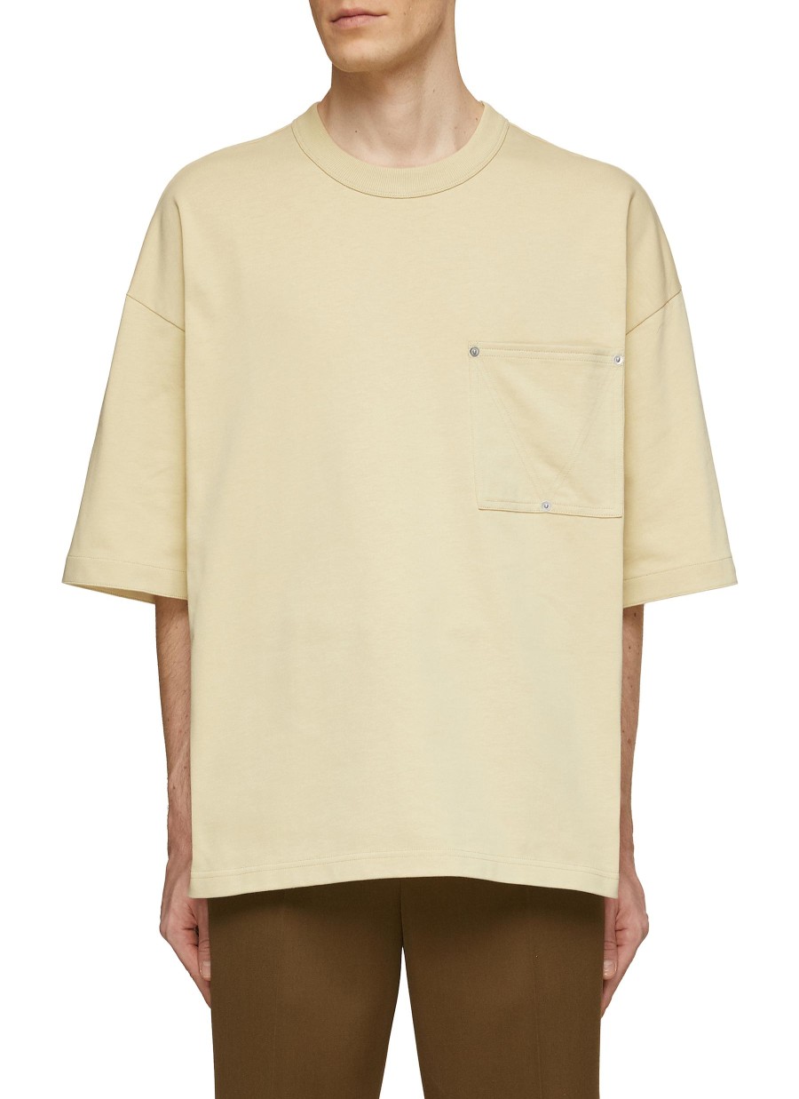 Men BOTTEGA VENETA T-Shirts | Oversized Pocket Heavy Jersey T-Shirt